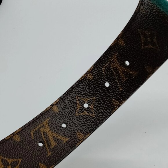 Authentic Louis Vuitton Belt M0115 Black Browns Monogram Eclipse mn441-121225 - Picture 7 of 9